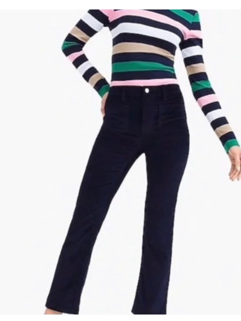 J. Crew Navy Boot-Cut Pants